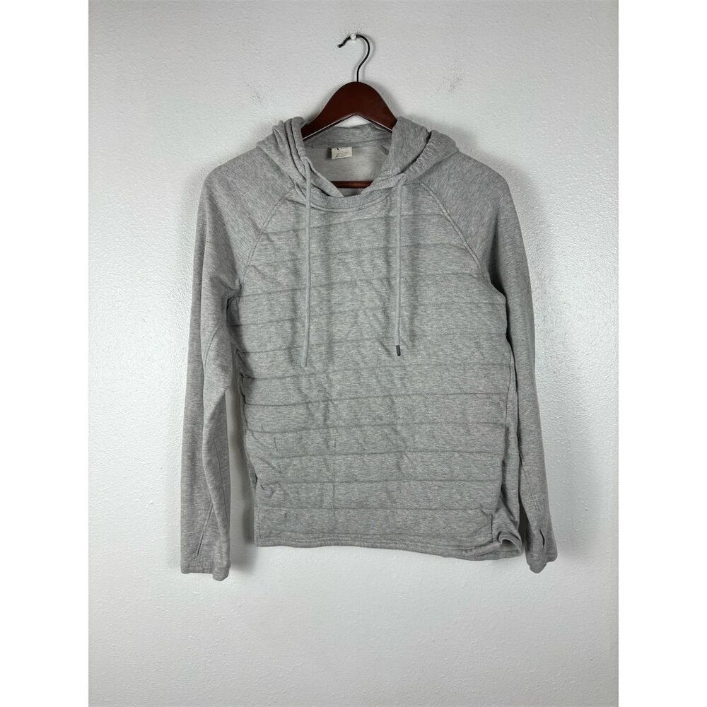 Zyia Combo Active Heather Gray Quilted Pullover Hoodie Size Women's Small - Picture 2 of 7